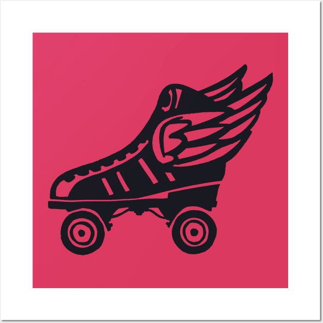 Roller Skating Gives Me Wings Wall Art by sombreroinc